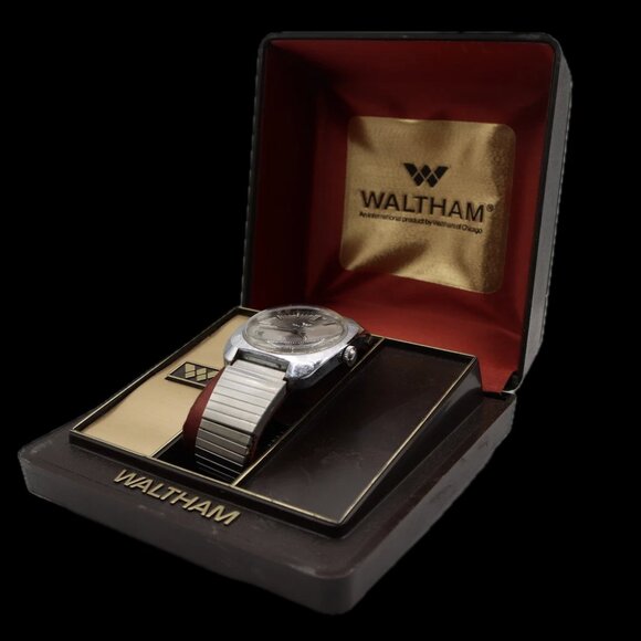 Vintage 35mm Waltham CS31 Men\'s Automatic Wristwatch PUW 1561 USA Chrome Plated main image 6
